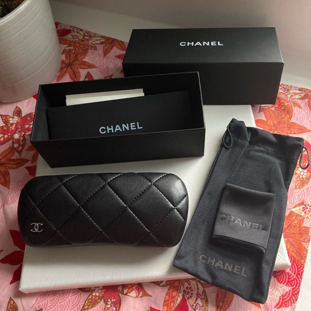 Chanel Black Quilted Sunglasses Case